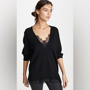 Brochu Walker Cashmere/Wool and Lace Sweater (XS)